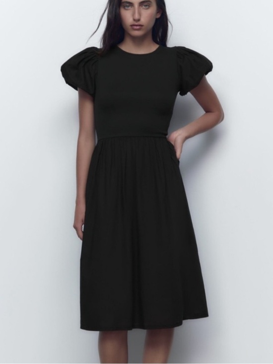 Zara Dresses & Skirts - ZARA MIDI Puff sleeve dress